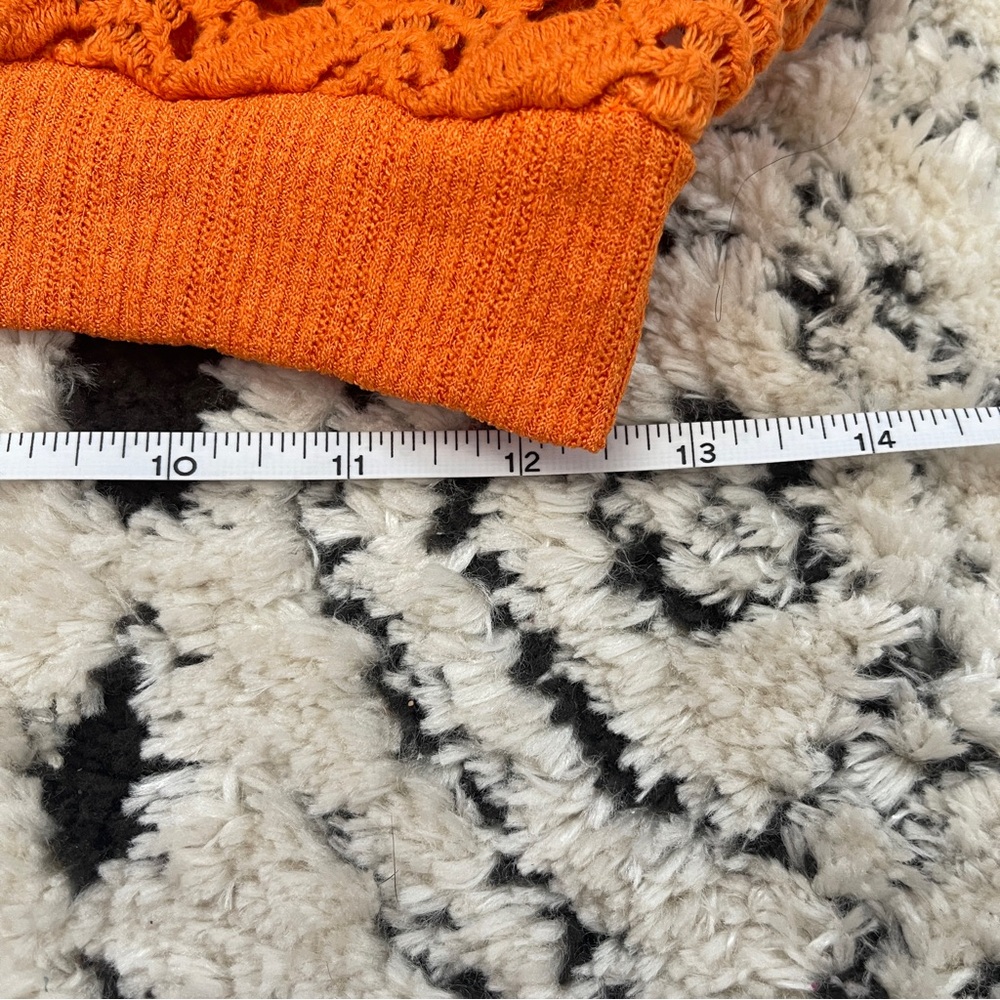 ZARA Orange Crochet Knit Top Sleeveless NWT M Boho Indie Coastal Grandma Resort - Picture 12 of 12
